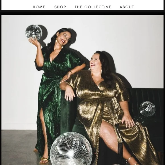 B. Yellowtail Green Plisse Dress - Picture 5 of 5